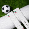 White Calfskin Leather Italy Flag Watch Strap