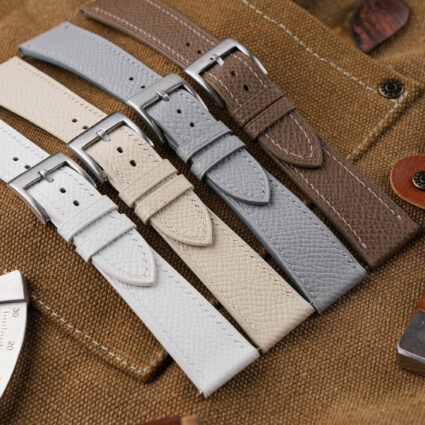 NATO Sesame Epsom Lining Sesame Epsom Leather Watch Strap | Handdn ...