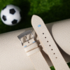 Pearl White Epsom Leather Argentina Flag Watch Strap