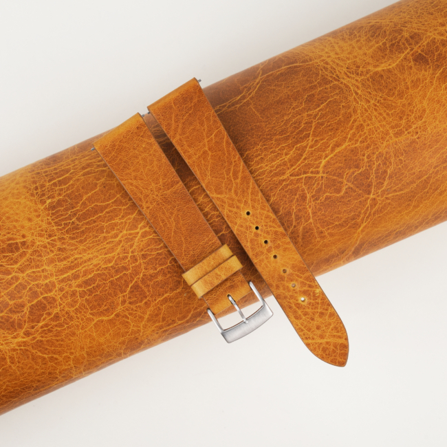 Vintage Whiskey Badalassi Carlo Waxed Leather Watch Strap