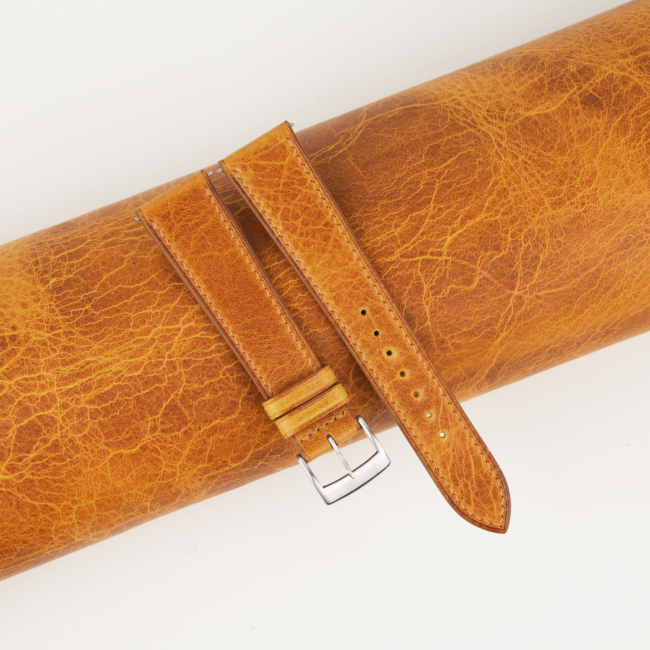 Whiskey Badalassi Carlo Waxed Leather Watch Strap