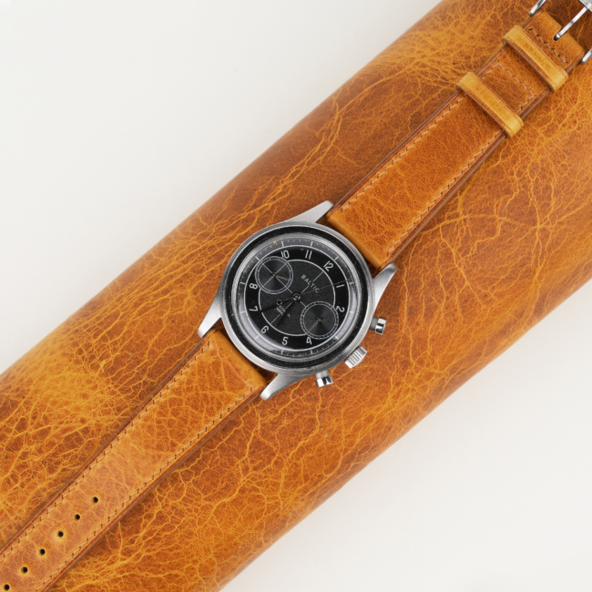 Whiskey Badalassi Carlo Waxed Leather Watch Strap