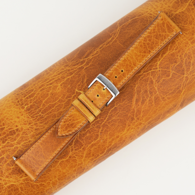 Whiskey Badalassi Carlo Waxed Leather Watch Strap