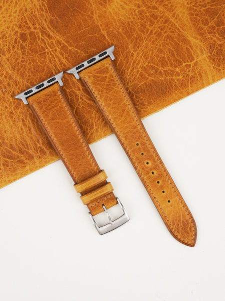 Whiskey Waxed Badalassi Carlo Leather Apple Watch Band