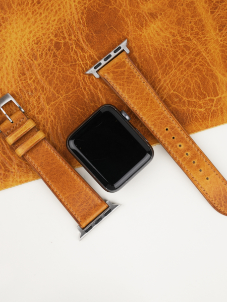 Whiskey Waxed Badalassi Carlo Leather Apple Watch Band