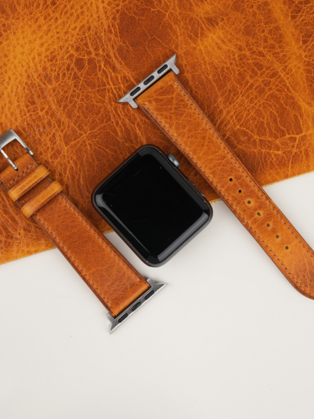 Whiskey Waxed Leather Apple Watch Band