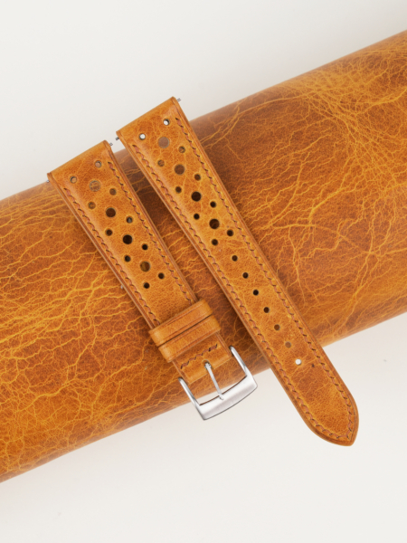 Rally Whiskey Badalassi Carlo Waxed Leather Watch Strap