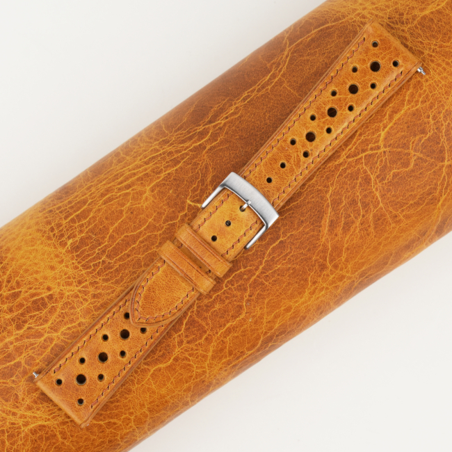 Rally Whiskey Badalassi Carlo Waxed Leather Watch Strap