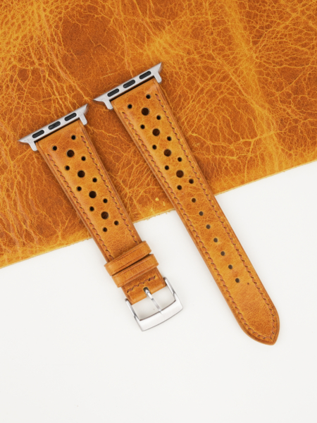 Rally Whiskey Waxed Badalassi Carlo Leather Apple Watch Band