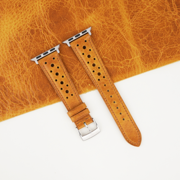 rally whiskey waxed badalassi carlo leather apple watch band