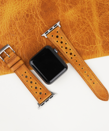 Rally Whiskey Waxed Badalassi Carlo Leather Apple Watch Band