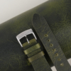 Vintage Olive Waxed Leather Watch Strap