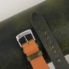 Vintage Olive Waxed Leather Watch Strap