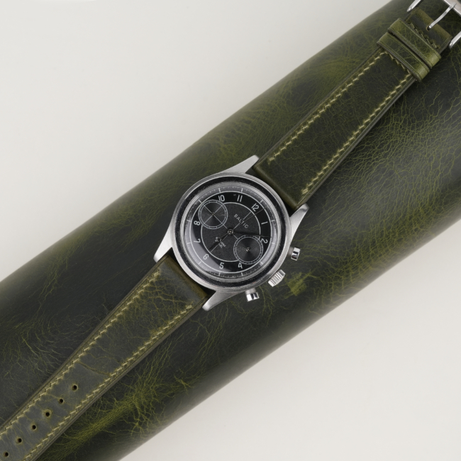 Olive Waxed Leather Watch Strap