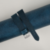 Vintage Dark Aqua Blue Waxed Badalassi Carlo Leather Watch Strap