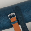 Vintage Dark Aqua Blue Waxed Leather Watch Strap