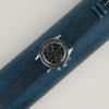 Vintage Dark Aqua Blue Waxed Leather Watch Strap