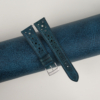 Rally Dark Aqua Blue Waxed Badalassi Carlo Leather Watch Strap