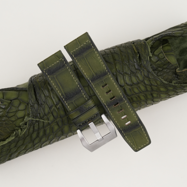 Green Alligator Leather Strap for PAM Watch