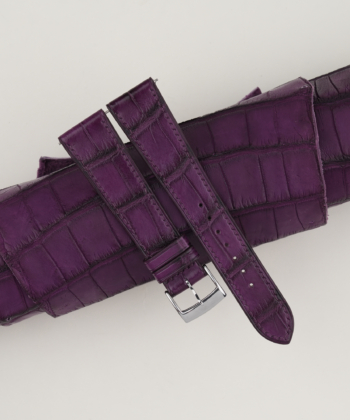 Purple Alligator Leather Watch Strap