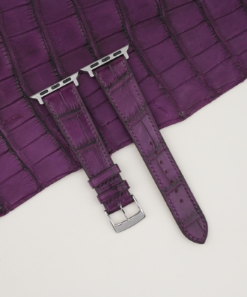 Purple Alligator Leather Apple Watch Band