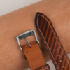 Patina Brown Slash Vachetta Leather Watch Strap