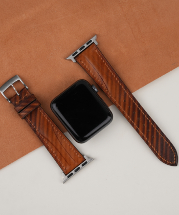 Patina Brown Slash Vachetta Leather Apple Watch Band