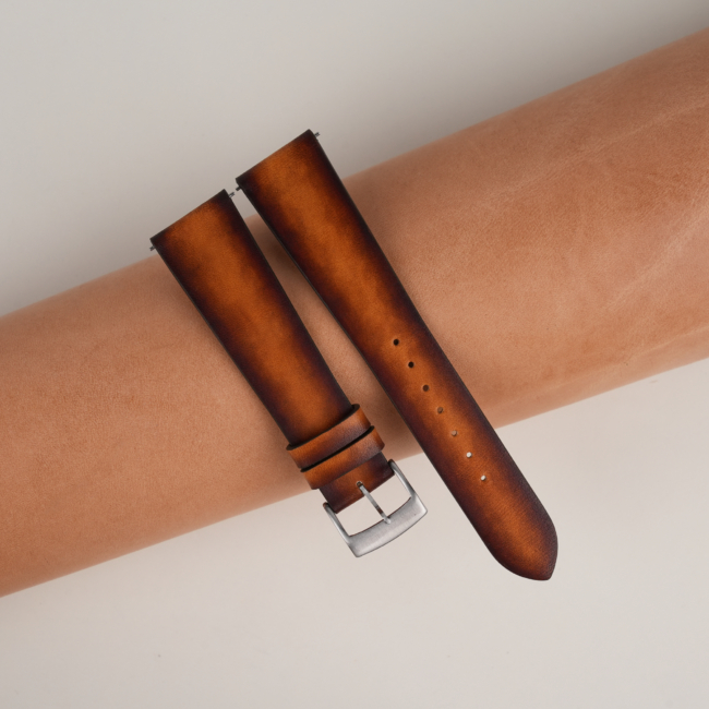 Patina Light Brown Vachetta Leather Watch Strap