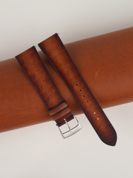 Patina Brown Vachetta Leather Watch Strap