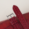 Vintage Bordeaux Alligator Round Scales Leather Watch Strap