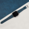 Dark Aqua Blue Waxed Badalassi Carlo Leather Apple Watch Ultra Band