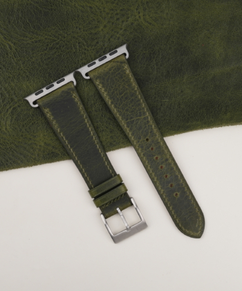 Olive Waxed Badalassi Carlo Leather Apple Watch Ultra Band