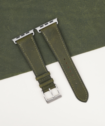 Dark Olive Badalassi Carlo Pueblo Leather Apple Watch Ultra Band