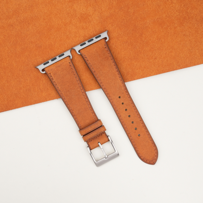 Whiskey Badalassi Carlo Pueblo Leather Apple Watch Ultra Band