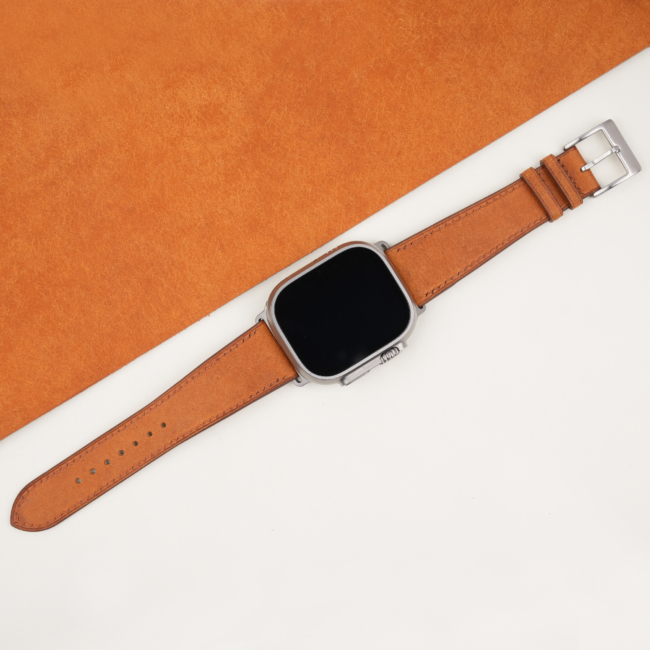 Whiskey Badalassi Carlo Pueblo Leather Apple Watch Ultra Band