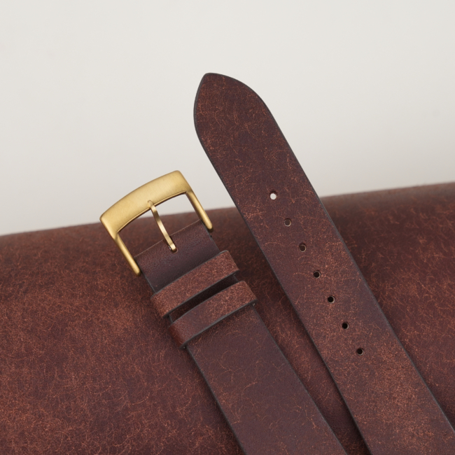 Vintage Dark Brown Pueblo Badalassi Carlo Leather Watch Strap