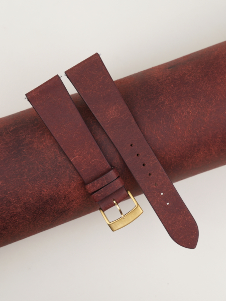 Vintage Burgundy Pueblo Badalassi Carlo Leather Watch Strap