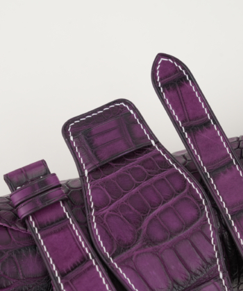 Purple Alligator Leather Bund Strap