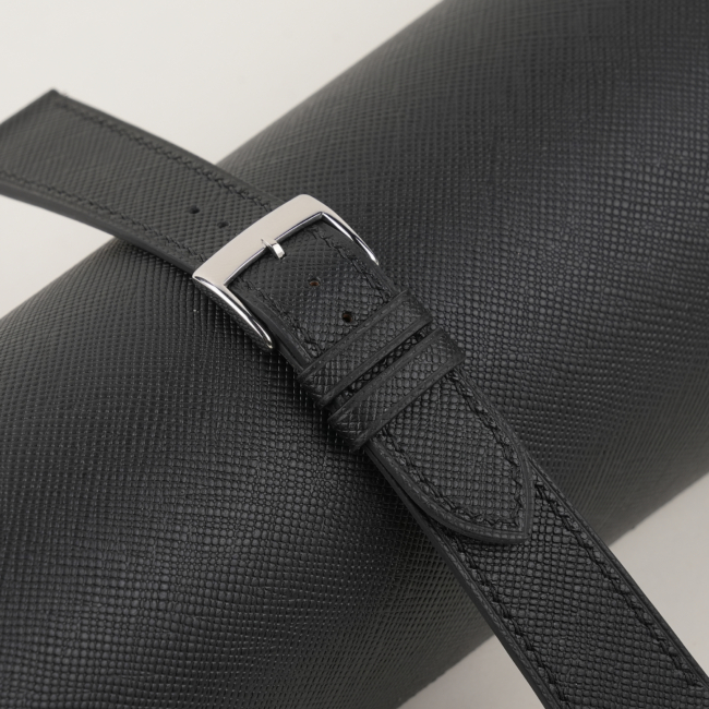 Black Saffiano Leather Watch Strap