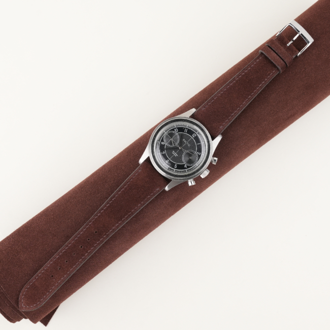 Dark Brown Suede Leather Watch Strap