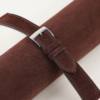 Dark Brown Suede Leather Watch Strap