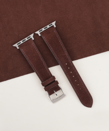 Dark Brown Suede Leather Apple Watch Band