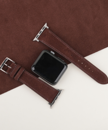 Dark Brown Suede Leather Apple Watch Band