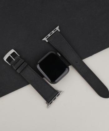 Black Badalassi Carlo Pueblo Leather Apple Watch Band