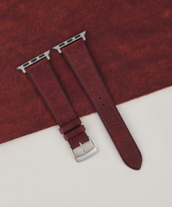 Burgundy Badalassi Carlo Pueblo Leather Apple Watch Band