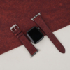 Burgundy Badalassi Carlo Pueblo Leather Apple Watch Band