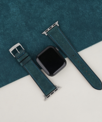 Navy Badalassi Carlo Pueblo Leather Apple Watch Band