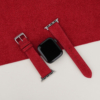 Red Suede Leather Apple Watch Band