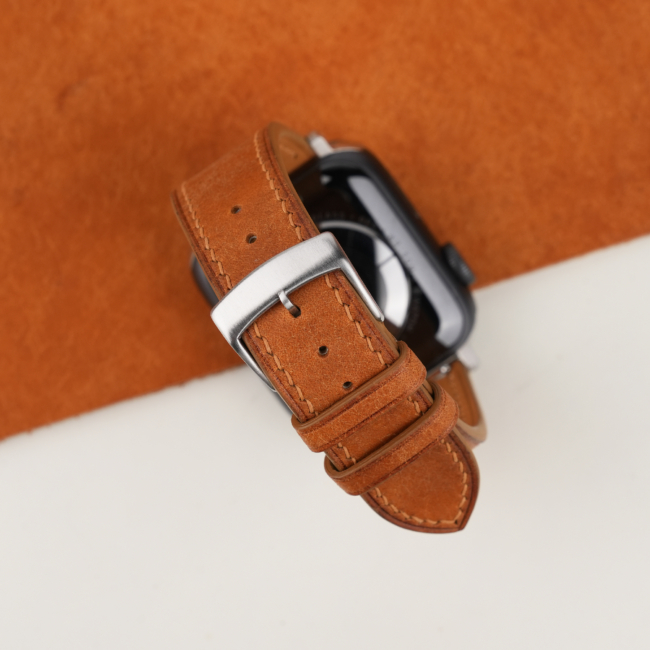 Whiskey Badalassi Carlo Pueblo Leather Apple Watch Band