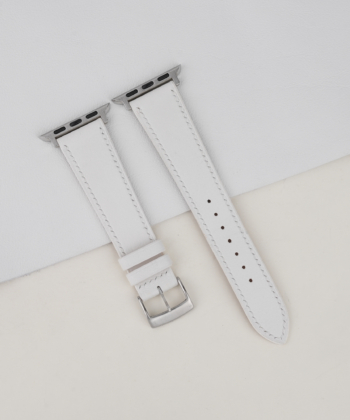 White Swift Leather Apple Watch Band